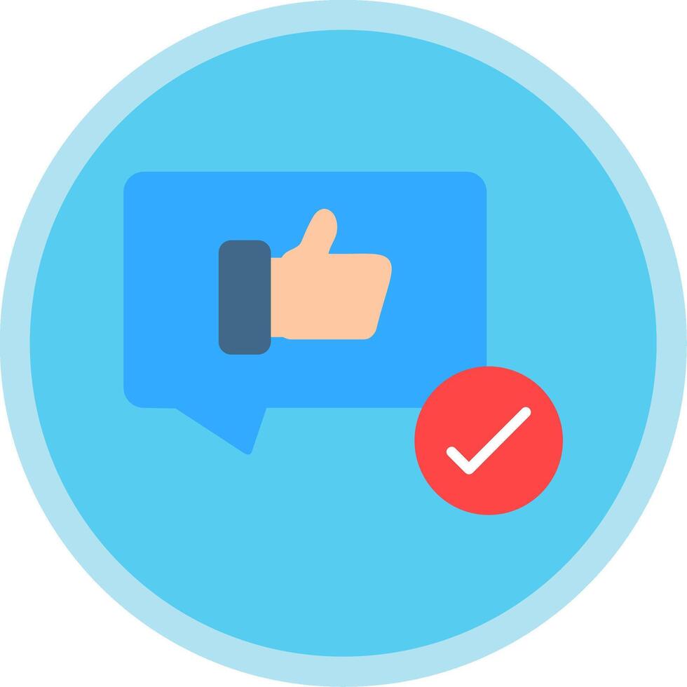 Feedback Flat Multi Circle Icon vector