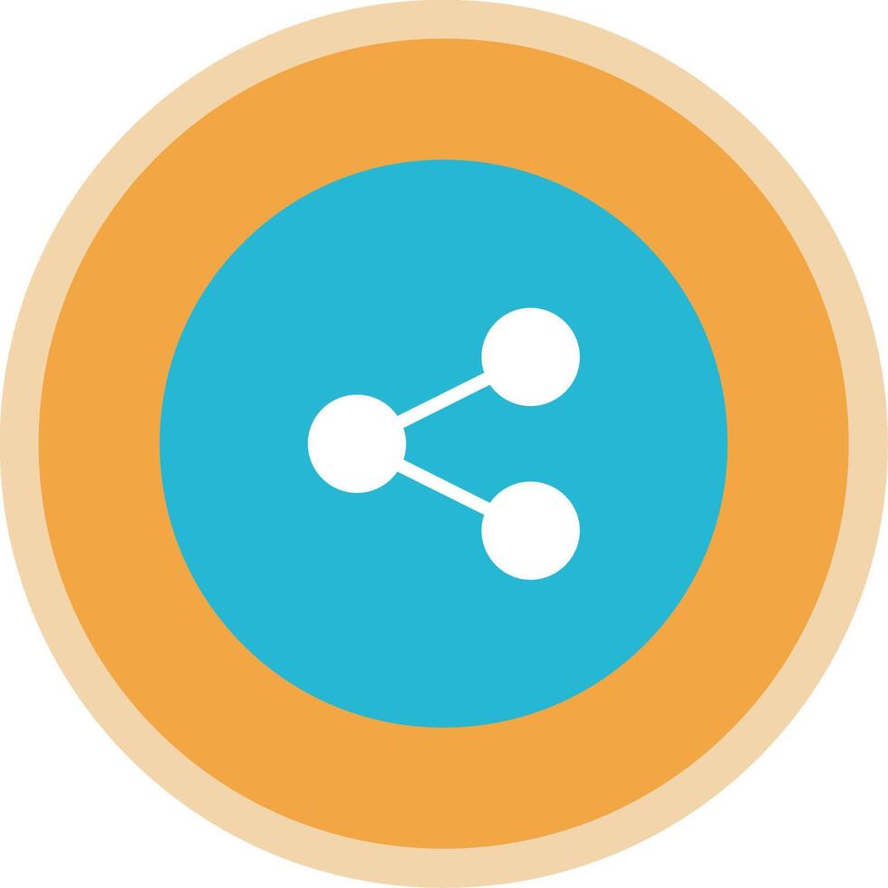 Share Flat Multi Circle Icon vector