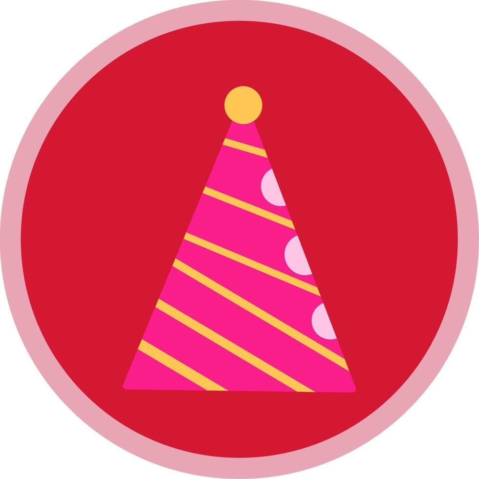 Hat Flat Multi Circle Icon vector