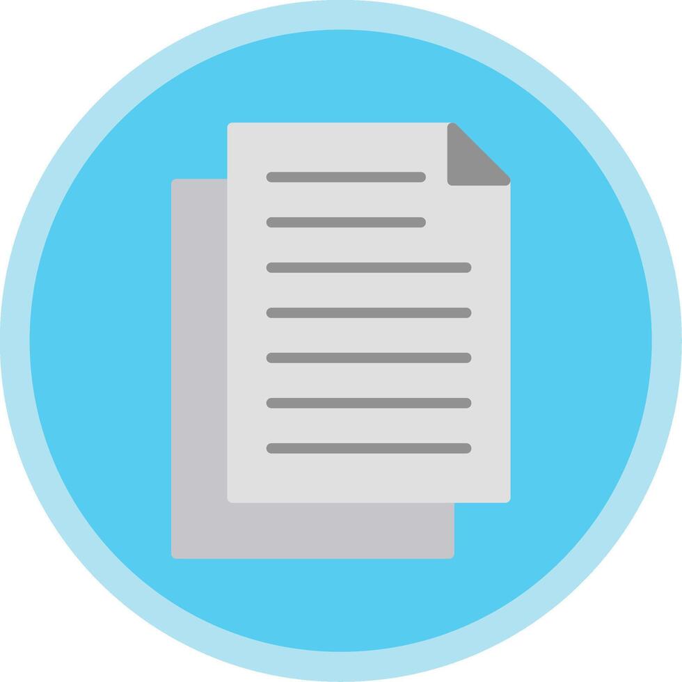 Document Flat Multi Circle Icon vector