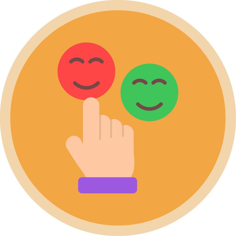 Satisfaction Flat Multi Circle Icon vector