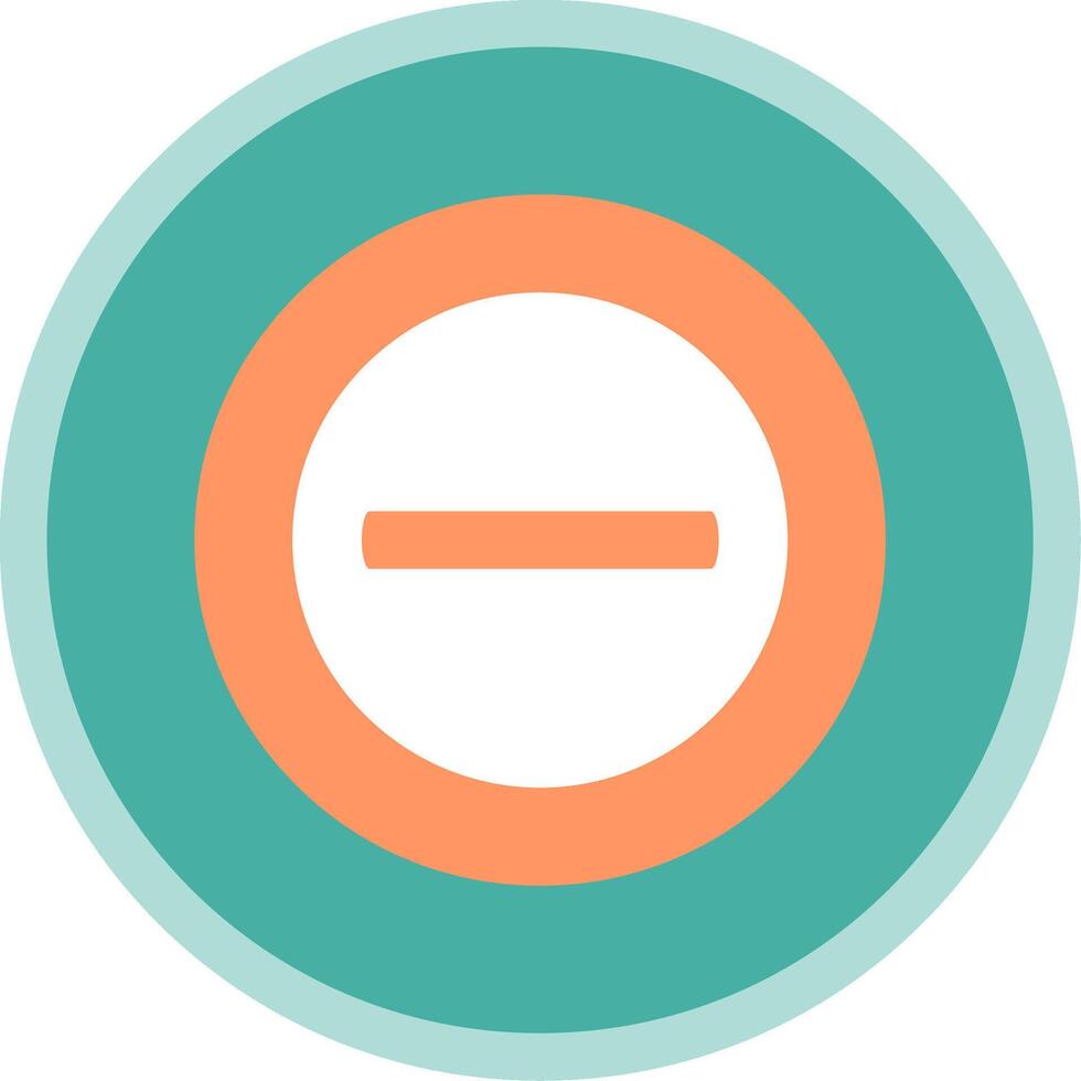 Minus Flat Multi Circle Icon vector