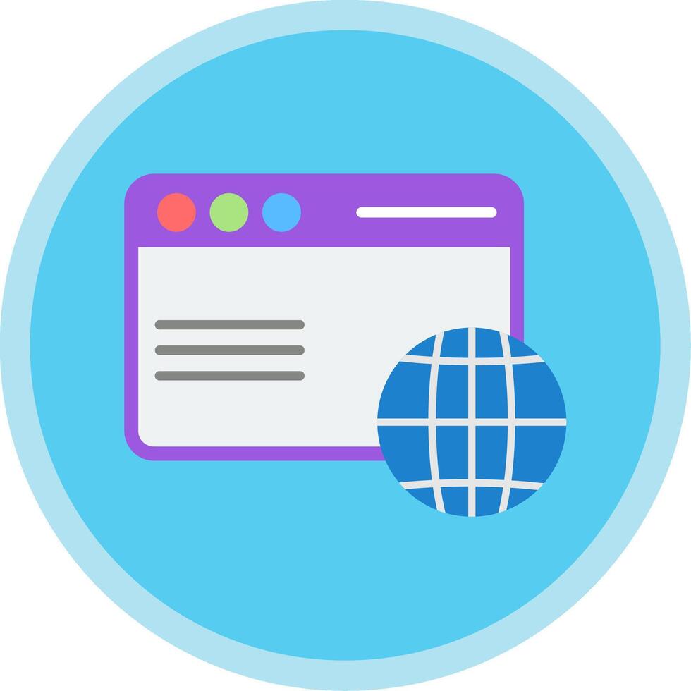 Web Flat Multi Circle Icon vector