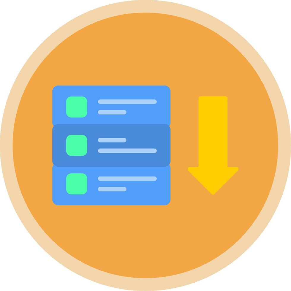 Database Flat Multi Circle Icon vector