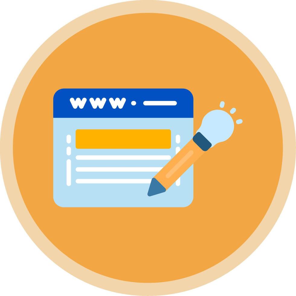 Website Design Flat Multi Circle Icon vector