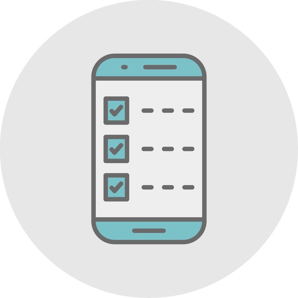 Smartphone Line Filled Light Icon vector
