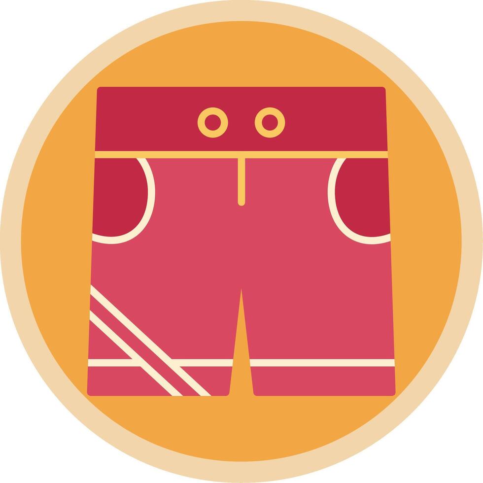 Shorts Flat Multi Circle Icon vector