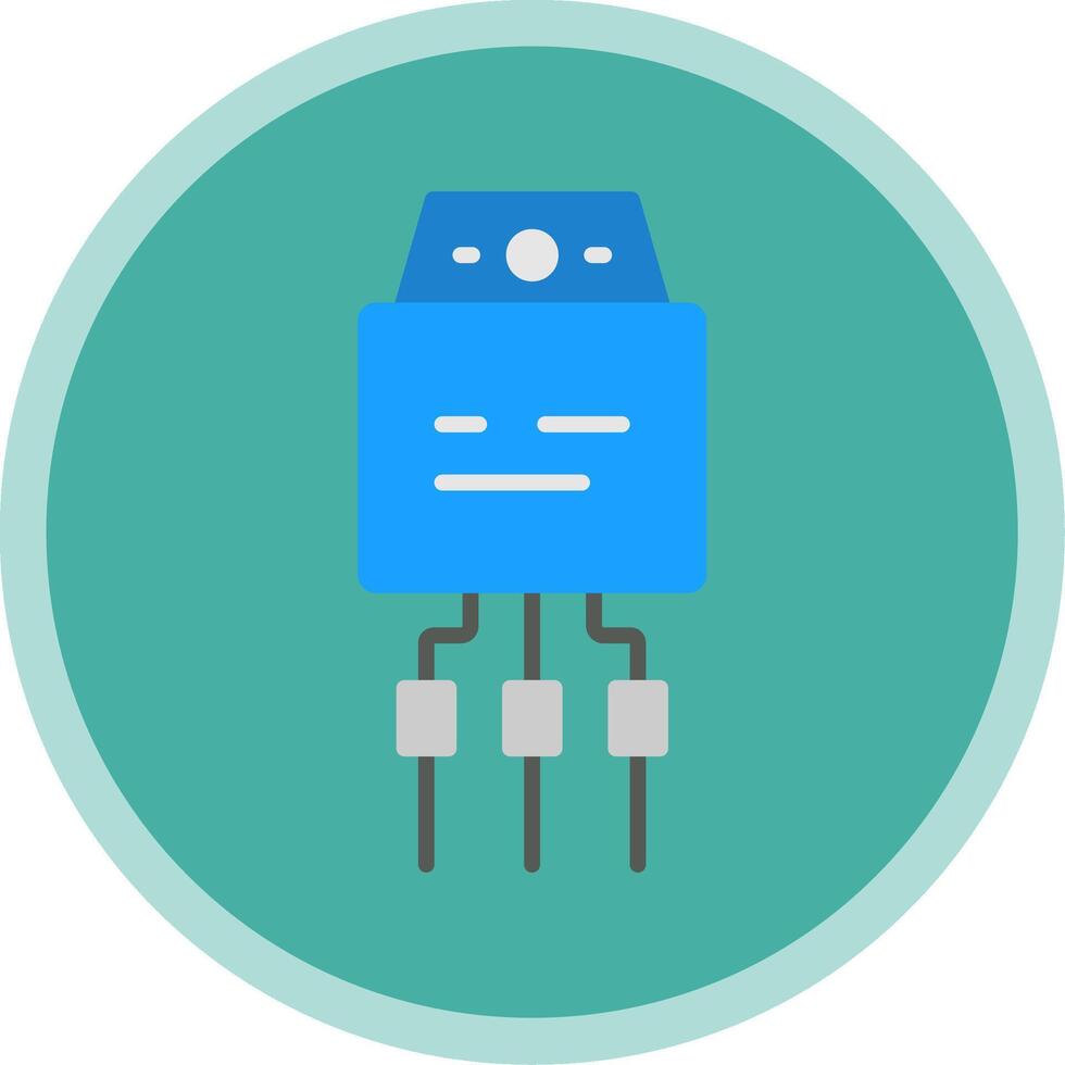 Transistor Flat Multi Circle Icon vector