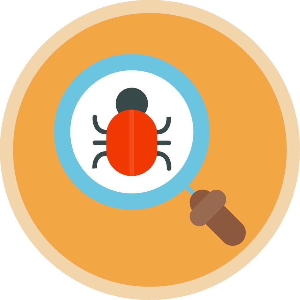 Antivirus Flat Multi Circle Icon vector