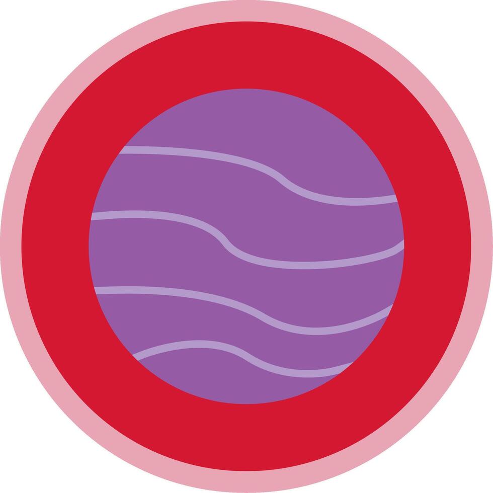 Planet Flat Multi Circle Icon vector