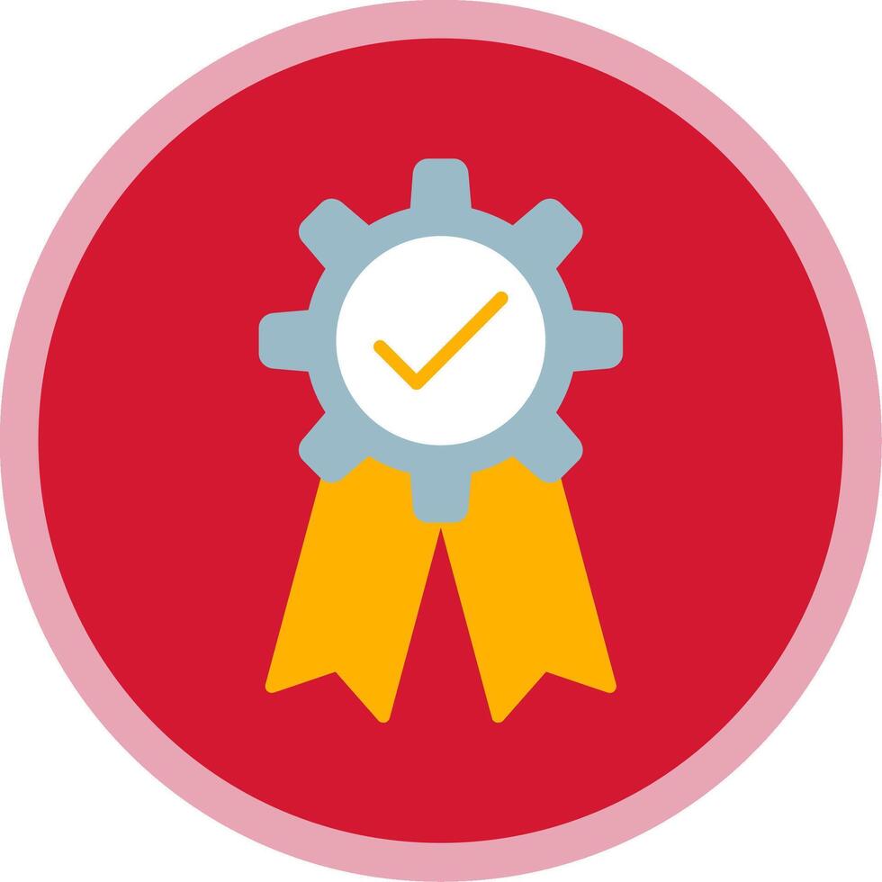 Quality Assurance Flat Multi Circle Icon vector