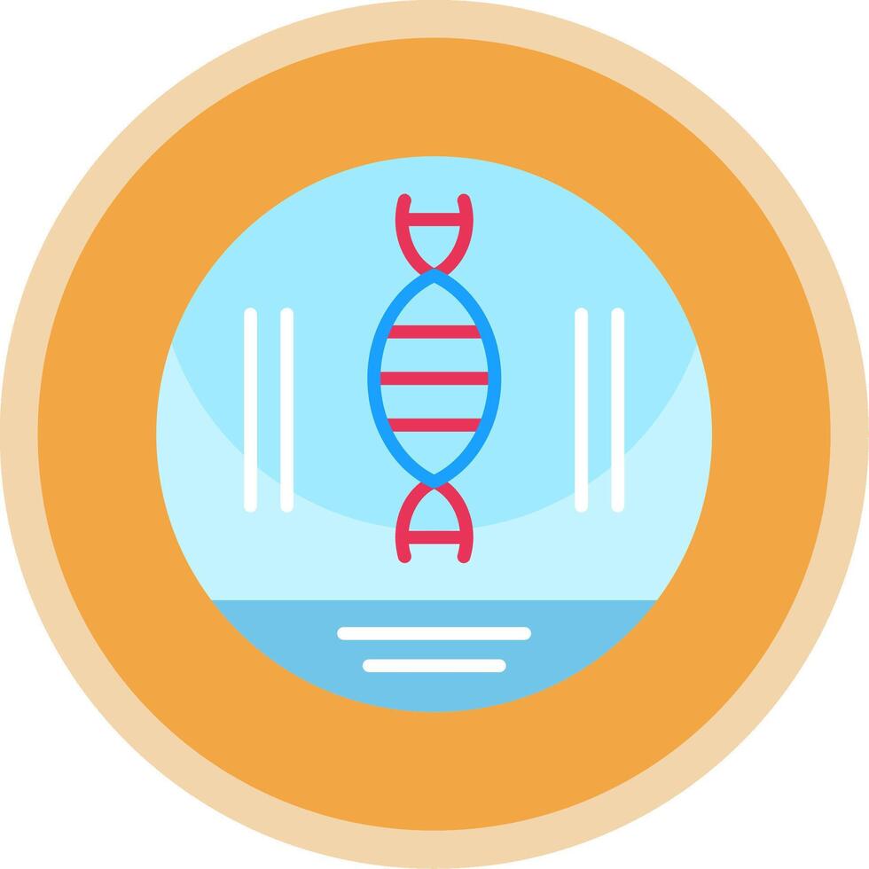 Dna Strand Flat Multi Circle Icon vector