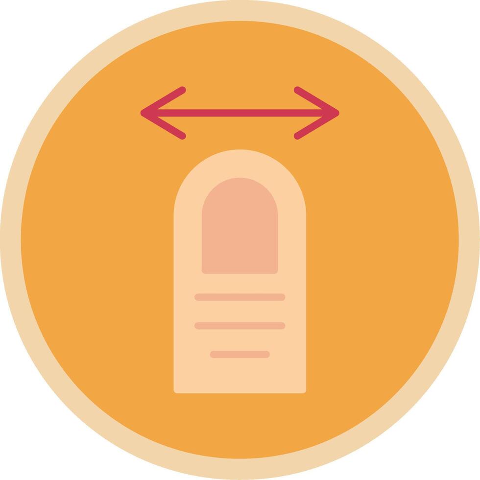 Tap Drag Flat Multi Circle Icon vector