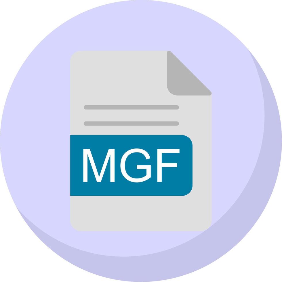 MGF File Format Flat Bubble Icon vector