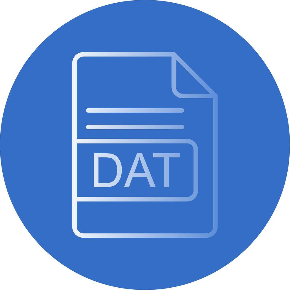 DAT File Format Flat Bubble Icon vector