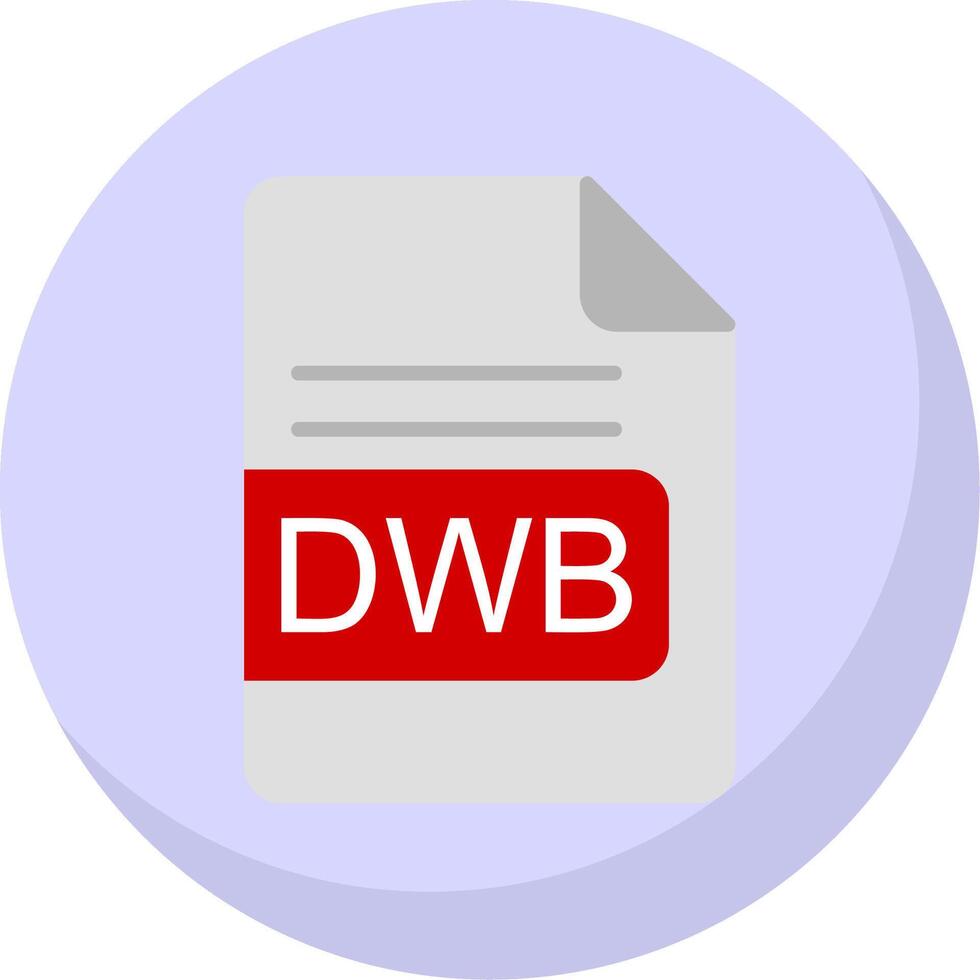 DWB File Format Flat Bubble Icon vector