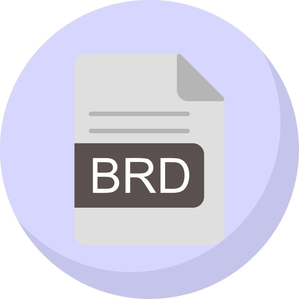 BRD File Format Flat Bubble Icon vector