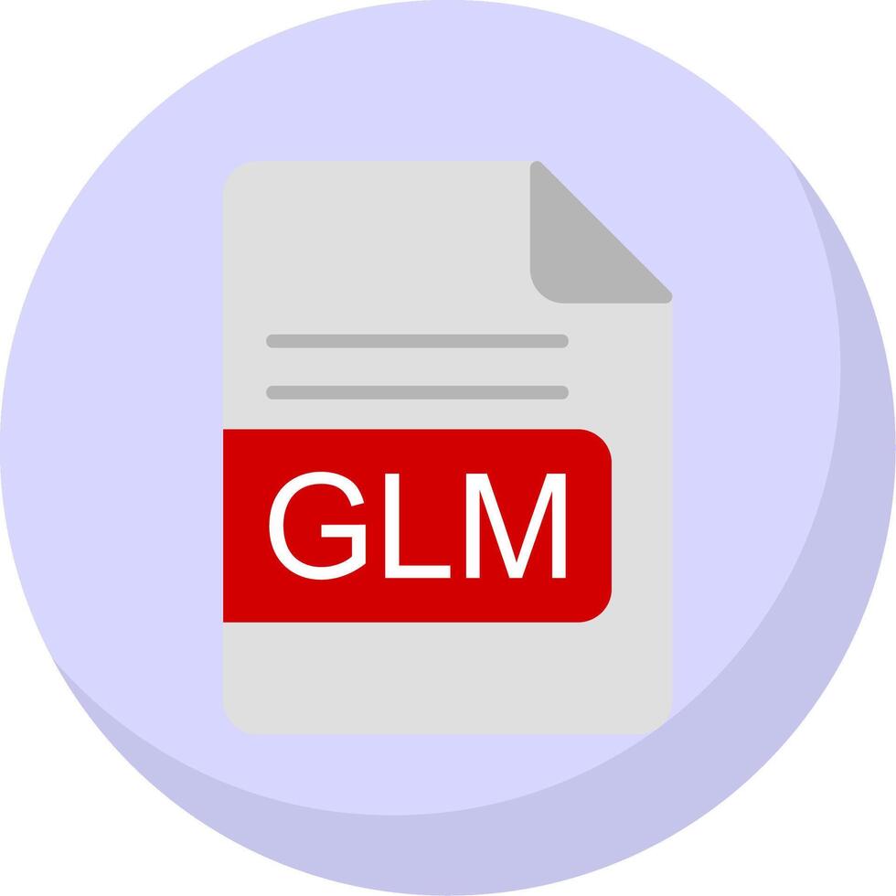 glm archivo formato plano burbuja icono vector