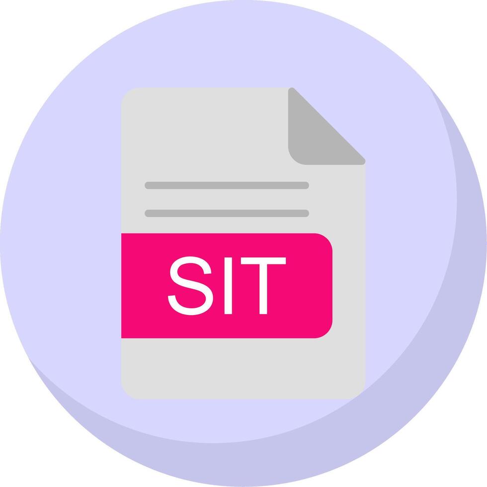 SIT File Format Flat Bubble Icon vector