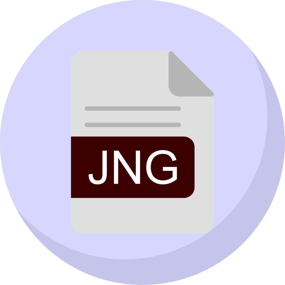 jng archivo formato plano burbuja icono vector