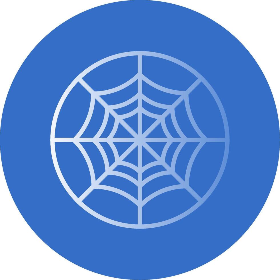 araña web plano burbuja icono vector