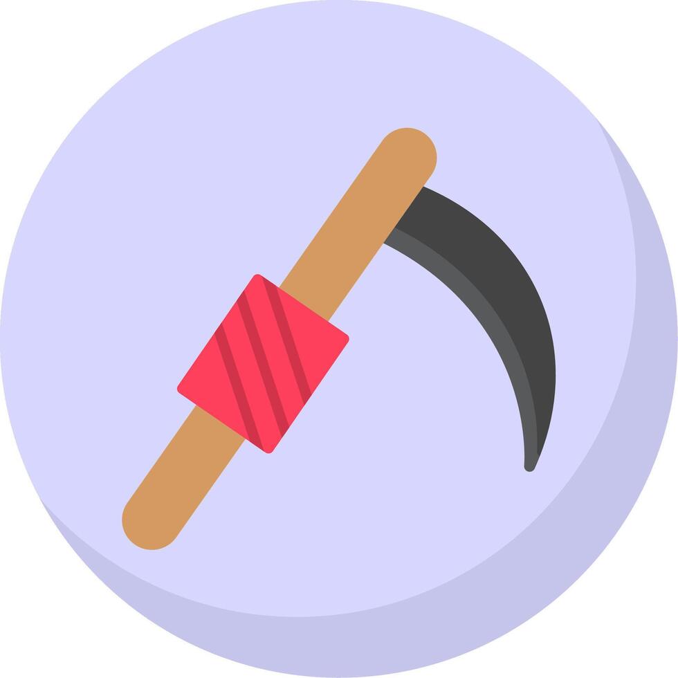 Scythe Flat Bubble Icon vector
