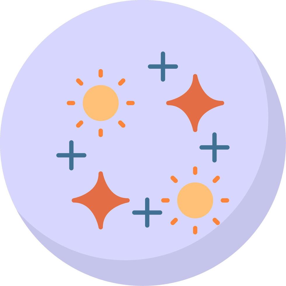 Sparkles Flat Bubble Icon vector