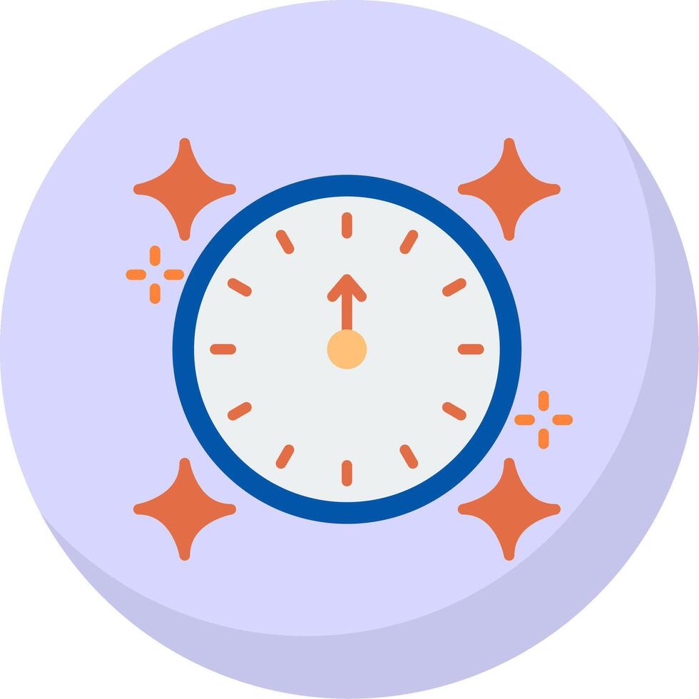 New Year Flat Bubble Icon vector