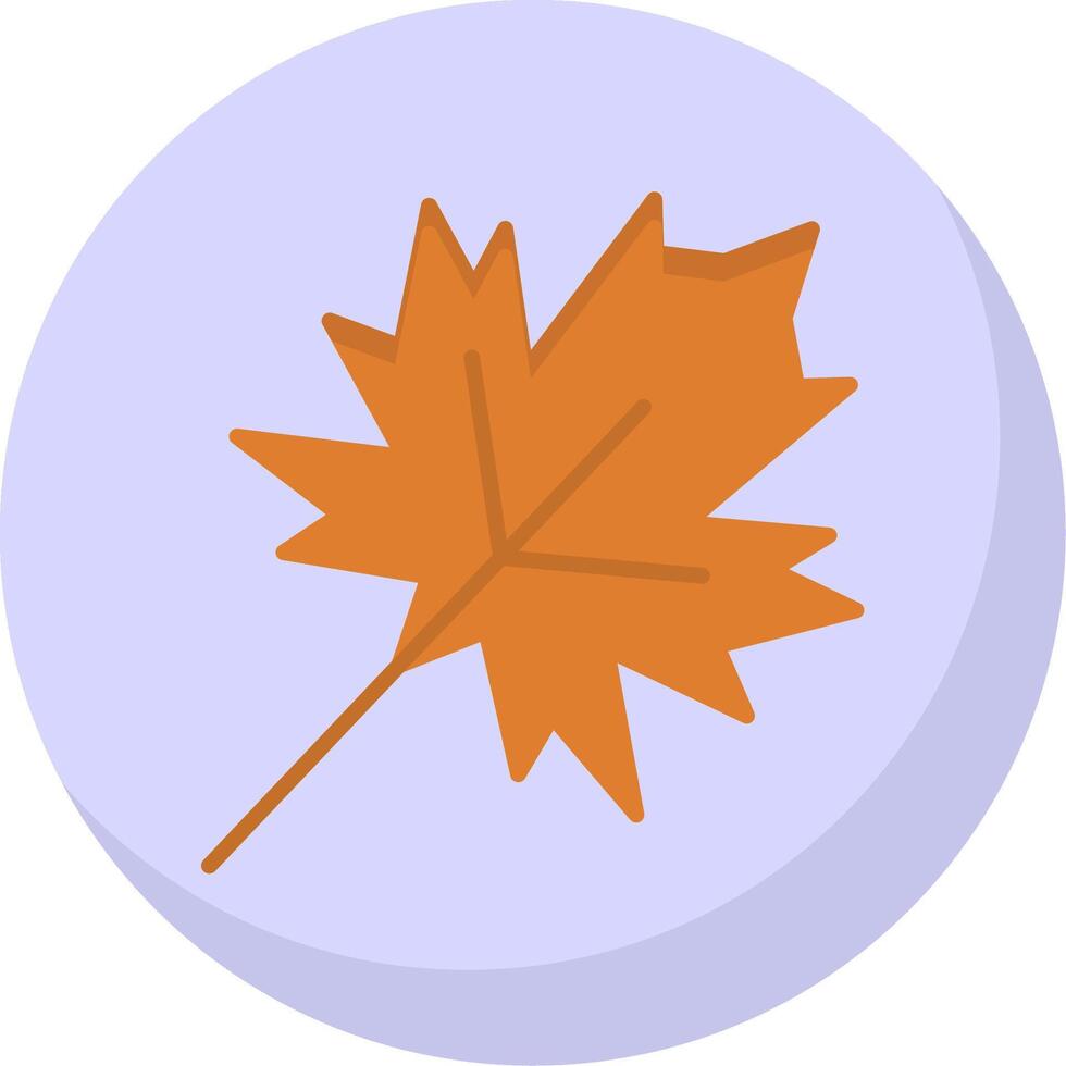 Dry Leaves Flat Bubble Icon vector