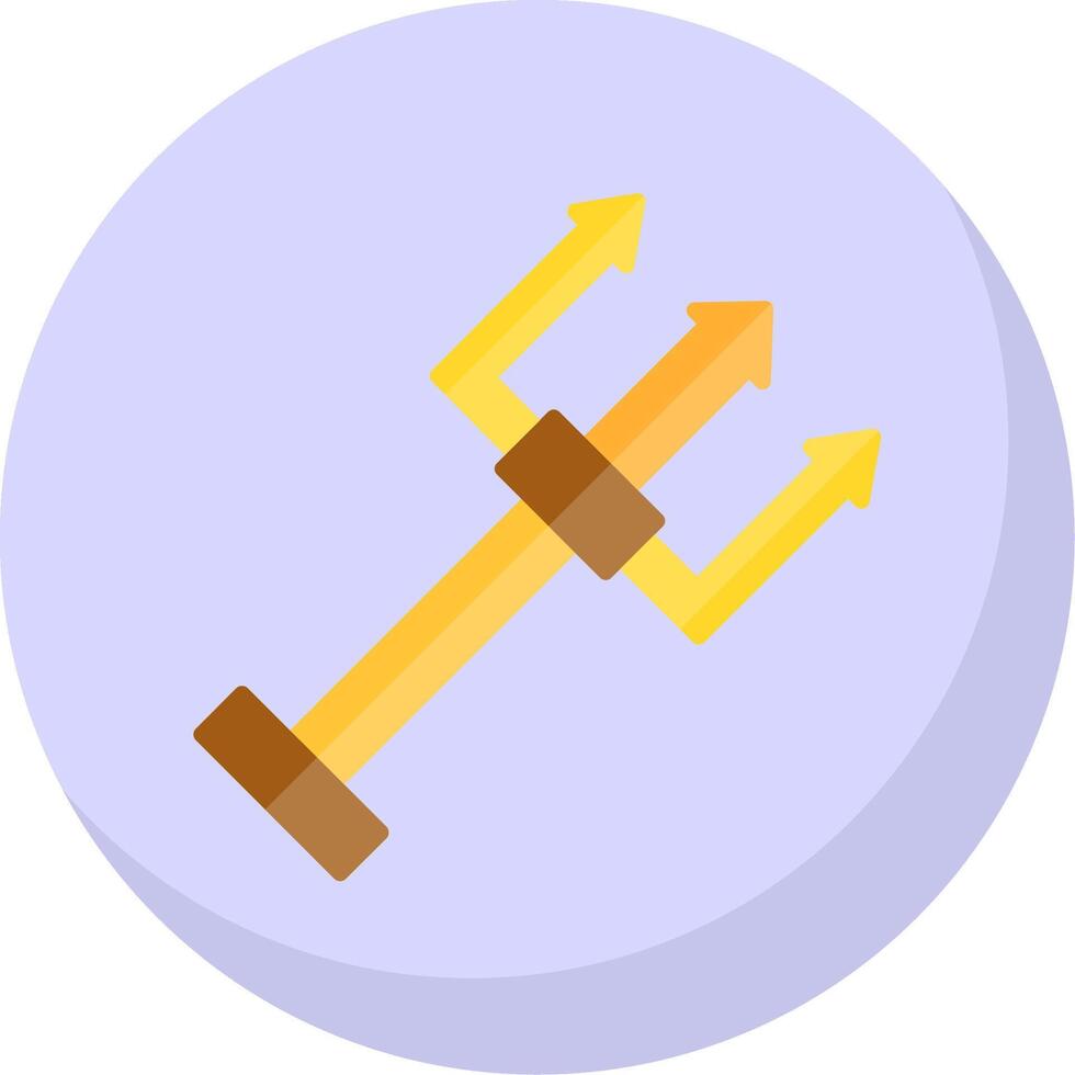 Trident Flat Bubble Icon vector