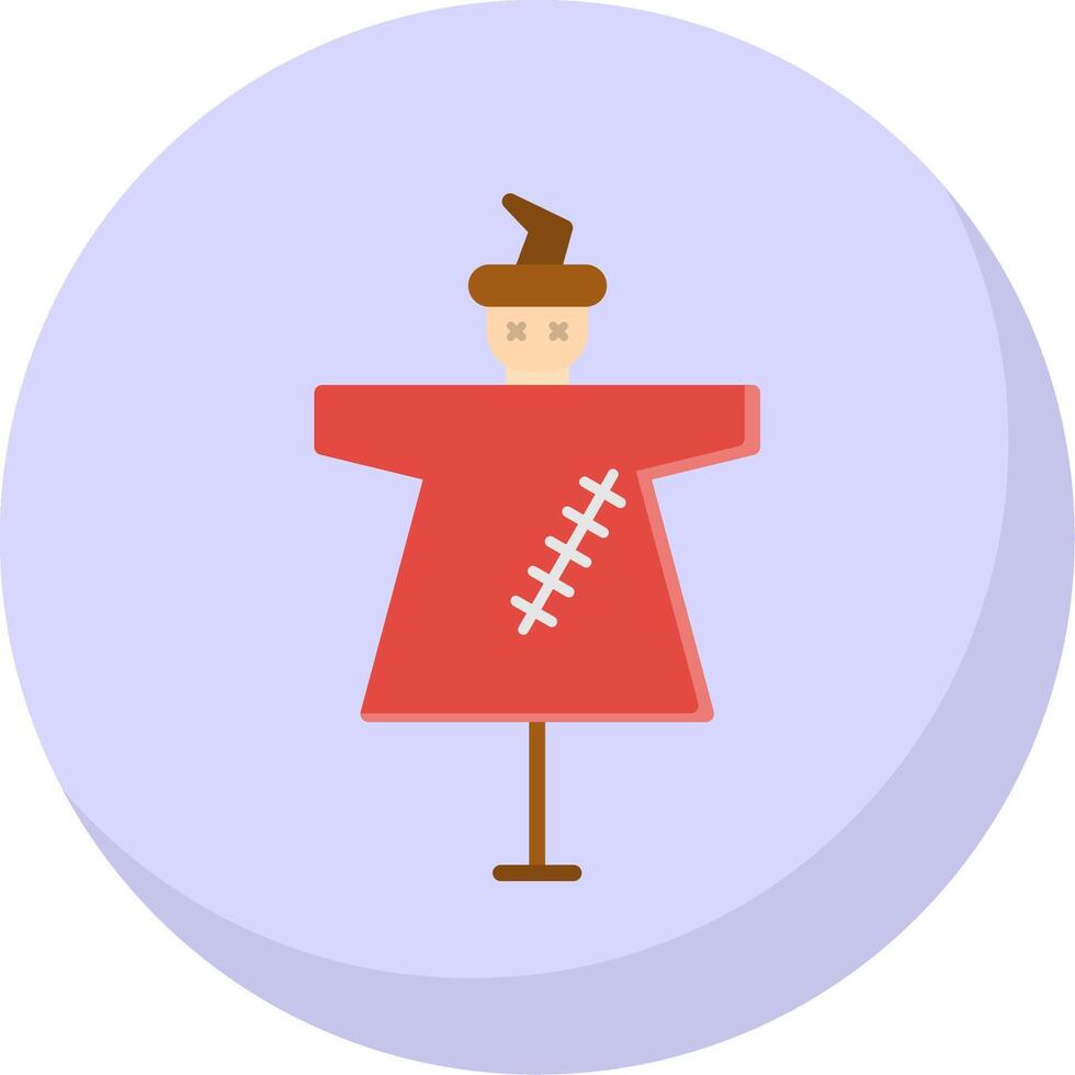 Scarecrow Flat Bubble Icon vector