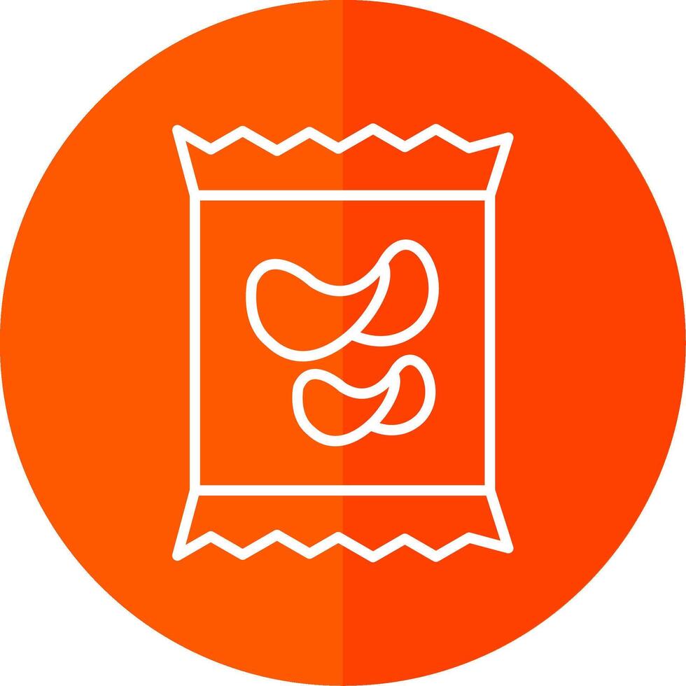 Crisps Line Yellow White Icon vector