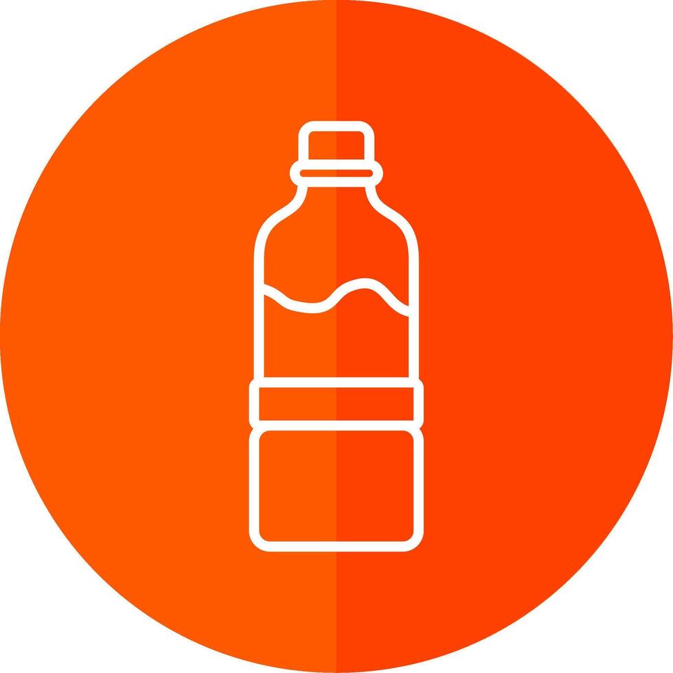 Water Bottle Line Yellow White Icon vector