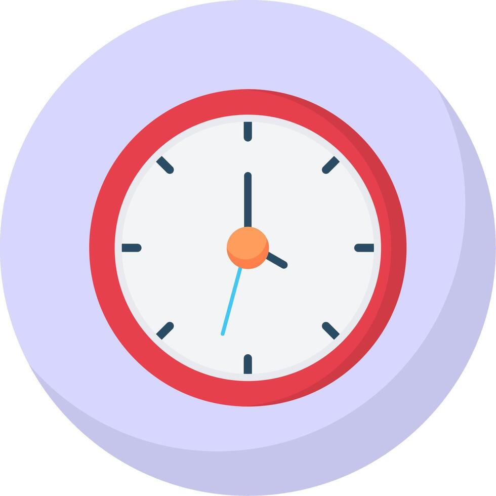 Clock Flat Bubble Icon vector