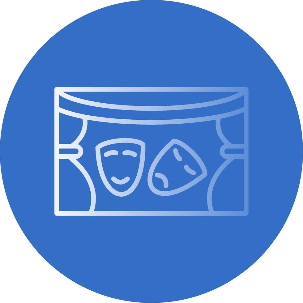 Theatre Flat Bubble Icon vector