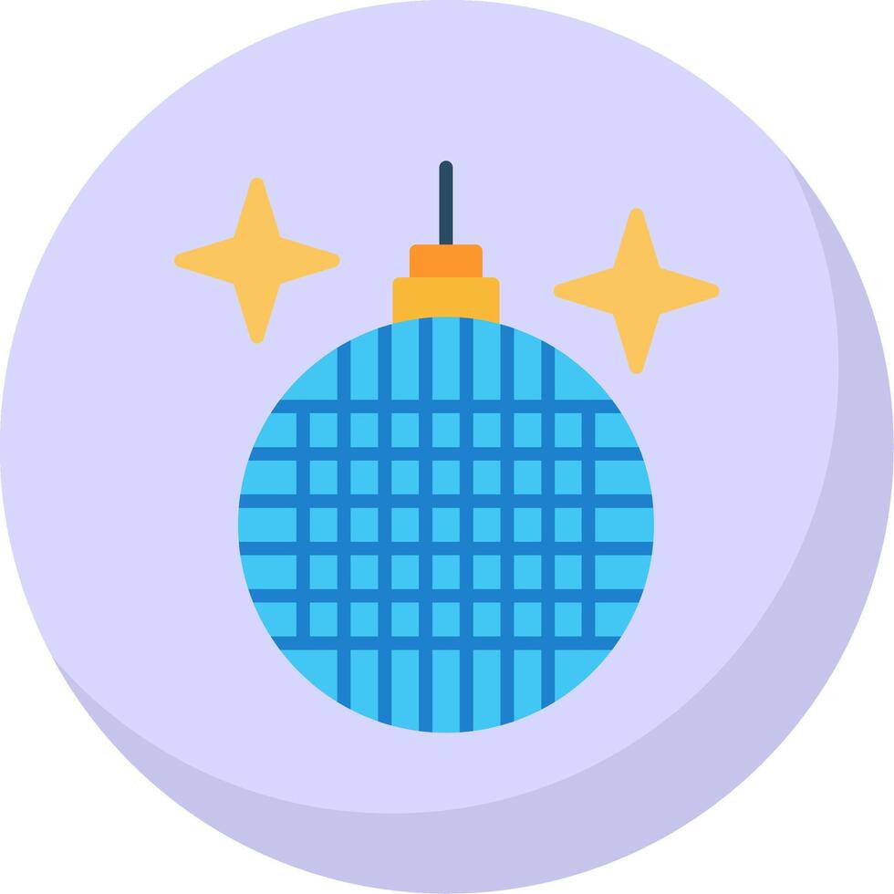 Disco Ball Flat Bubble Icon vector
