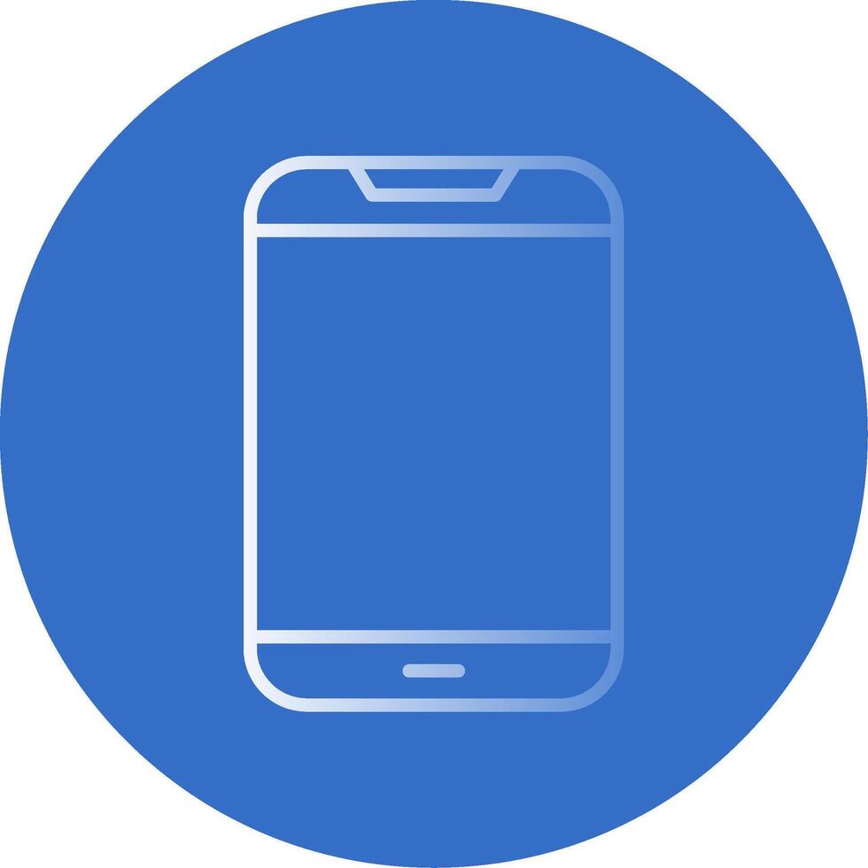 Mobile Phone Flat Bubble Icon vector