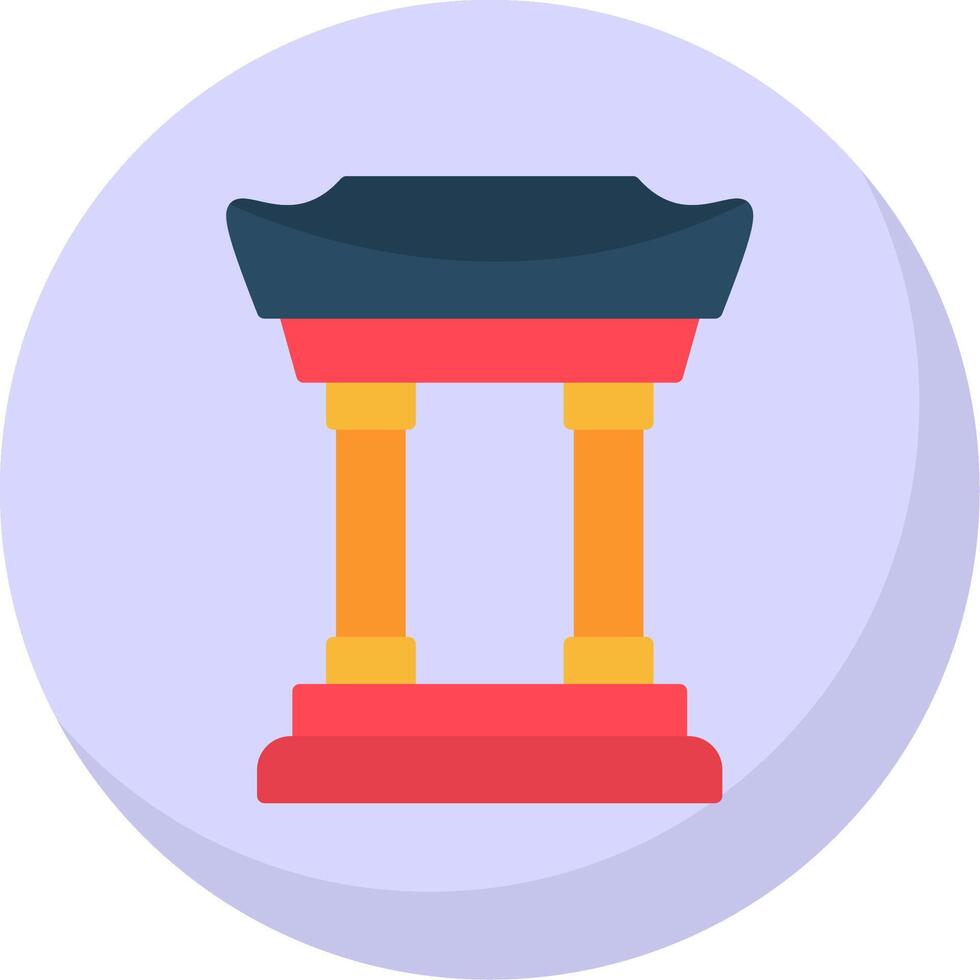 Chinatown Flat Bubble Icon vector