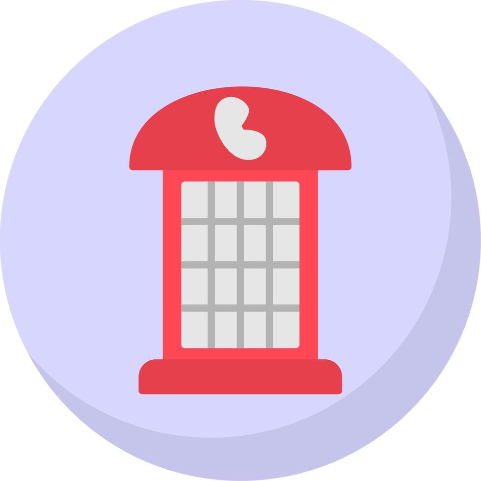 Phone Booth Flat Bubble Icon vector