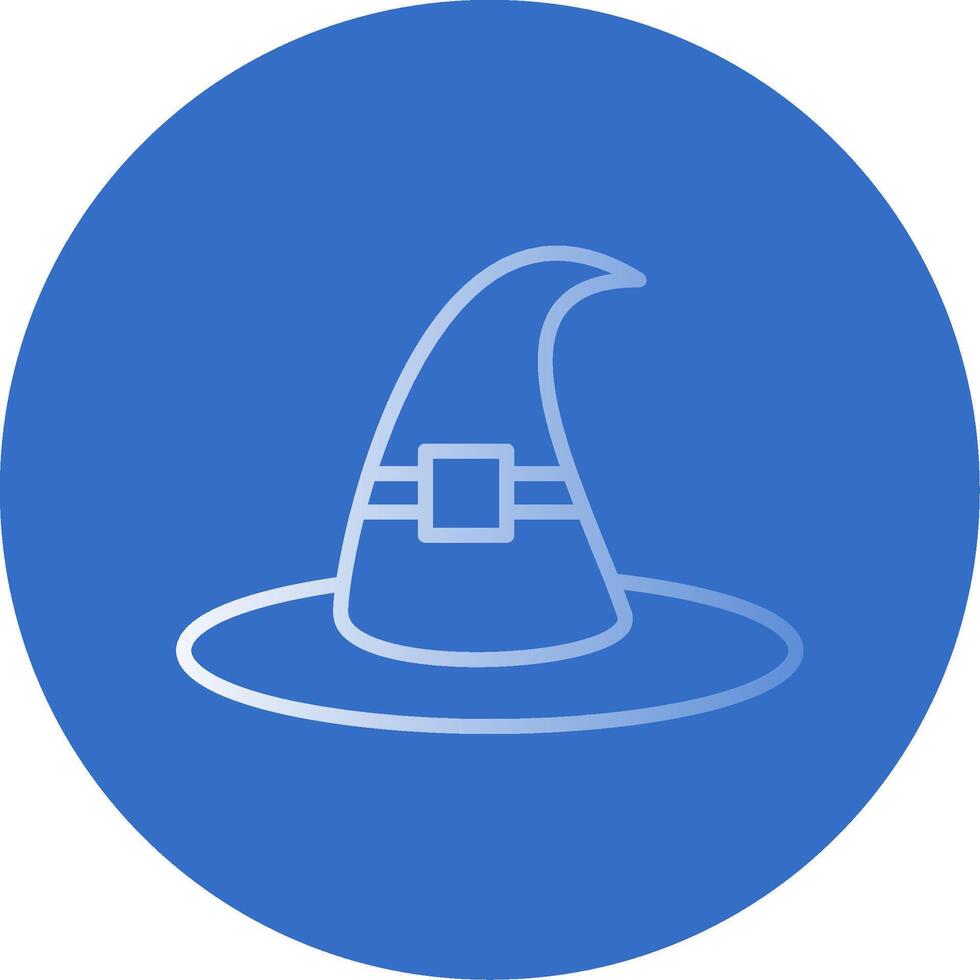 Witch Hat Flat Bubble Icon vector