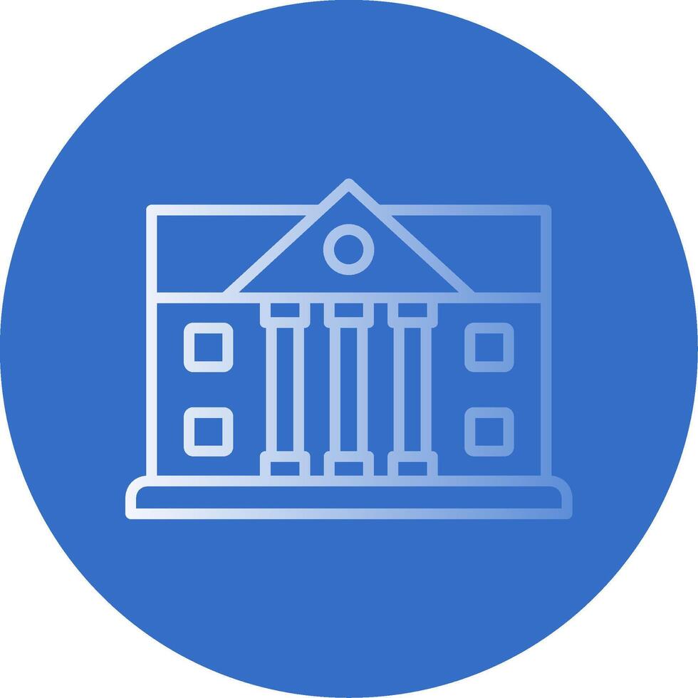 Bank Flat Bubble Icon vector