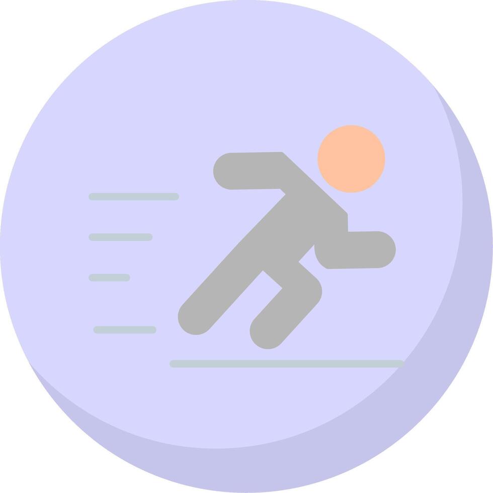Jogging Flat Bubble Icon vector