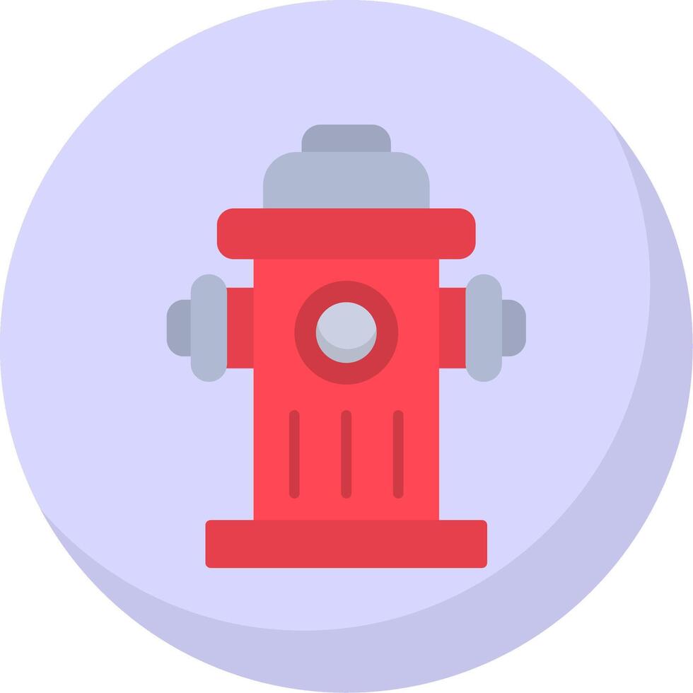 Fire Hydrant Flat Bubble Icon vector