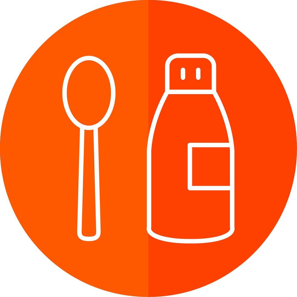 Coffee Syrup Line Yellow White Icon vector