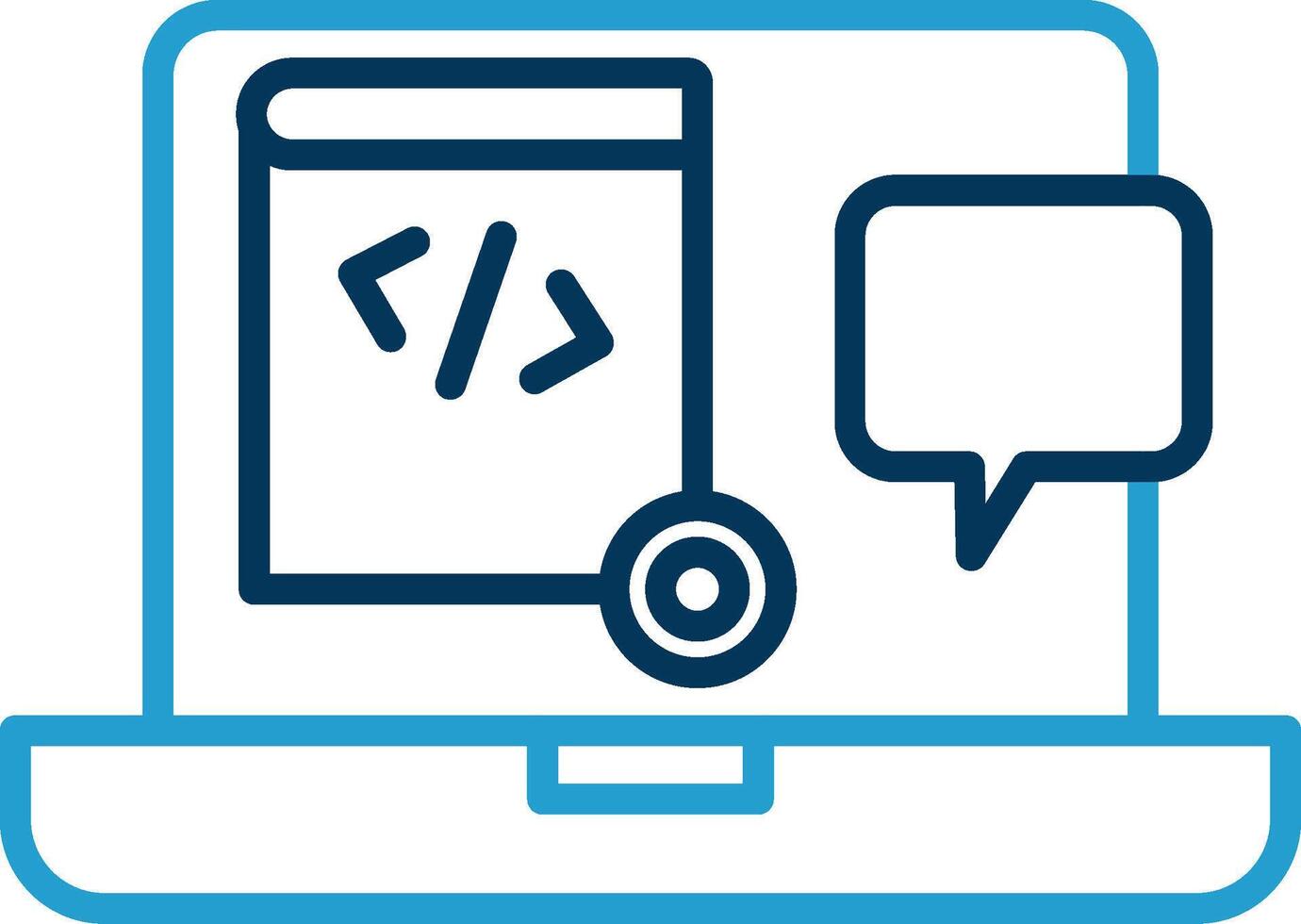Demo Line Blue Two Color Icon vector