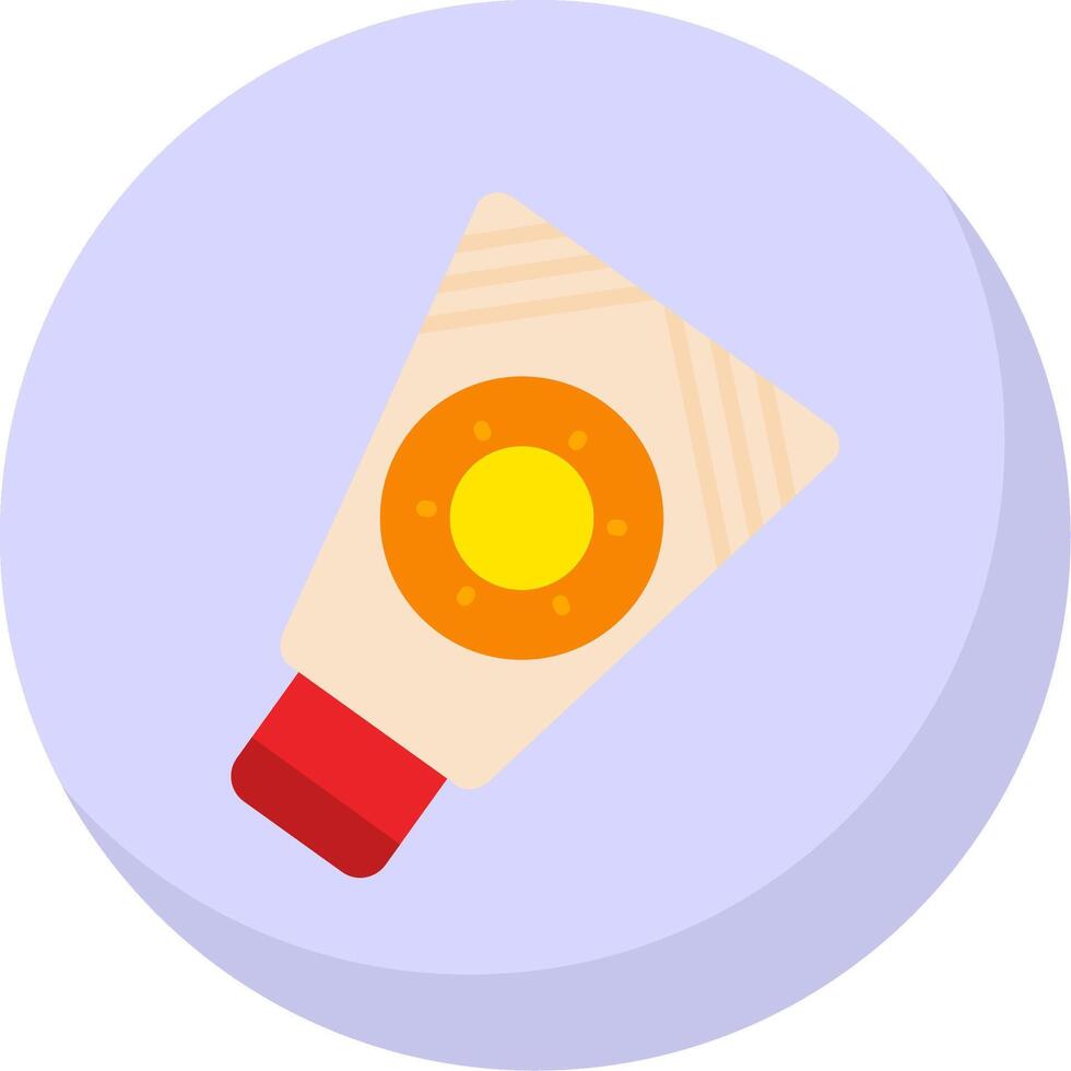 Sunscreen Flat Bubble Icon vector