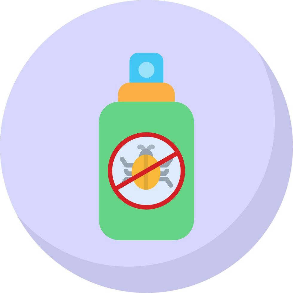 Insect Repellent Flat Bubble Icon vector