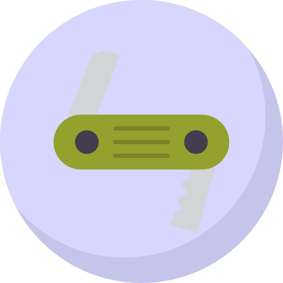Swiss Army Knife Flat Bubble Icon vector
