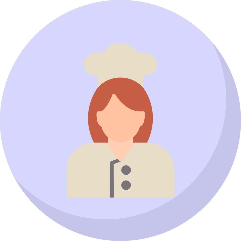 cocinero plano burbuja icono vector