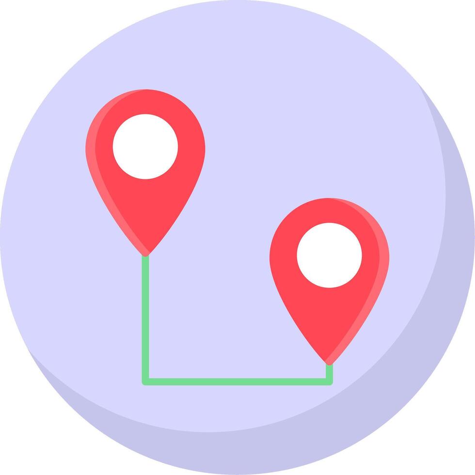 Map Flat Bubble Icon vector